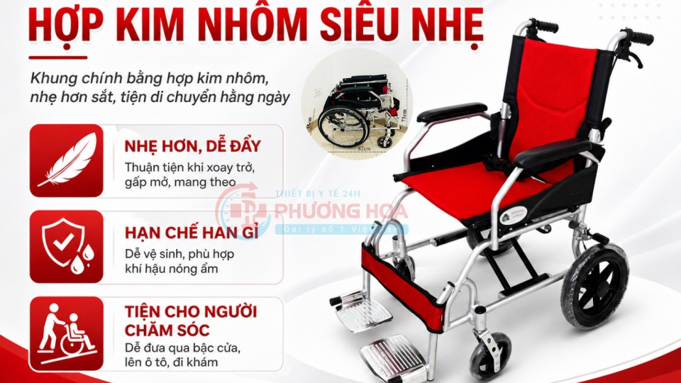 Vì sao xe lăn tay hợp kim nhôm siêu nhẹ ngày càng được ưa chuộng?